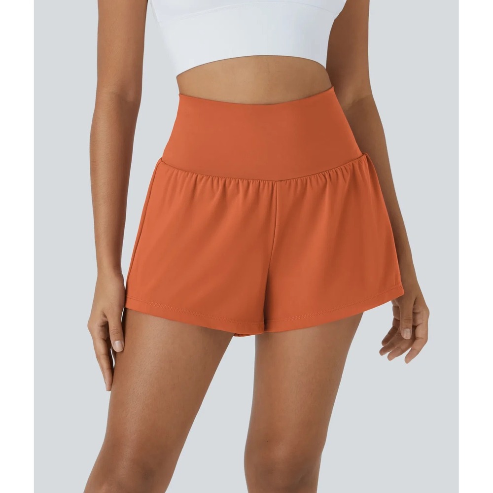 HALARA SoftlyZero Airy Super High Waisted Cool Touch Yoga Shorts Pockets Medium